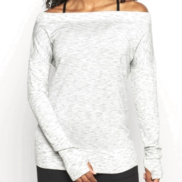 Athleta Tops - Athleta Studio Barre Sweatshirt in Fog Heather Grey